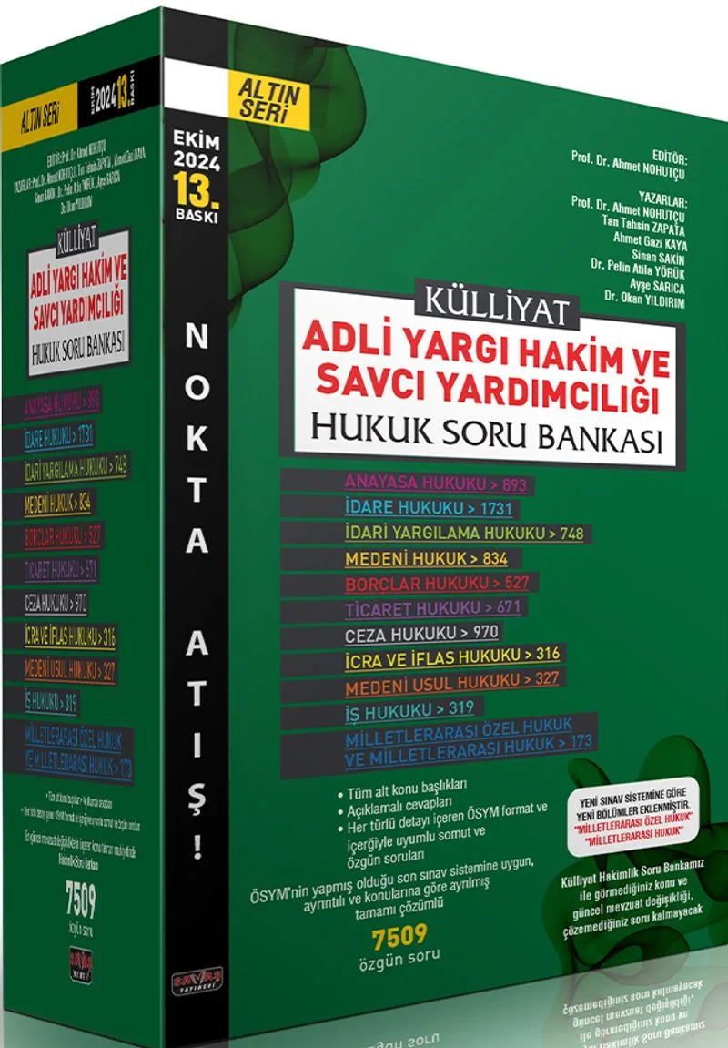 Külliyat Adli Hakim ve Savcı Yardımcılığı Hukuk Soru Bankası