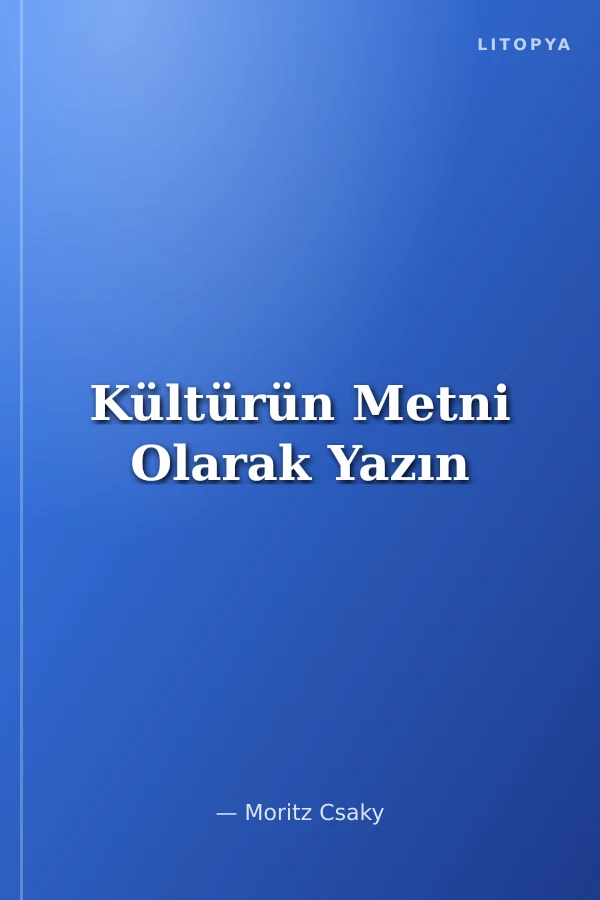 Kültürün Metni Olarak Yazın