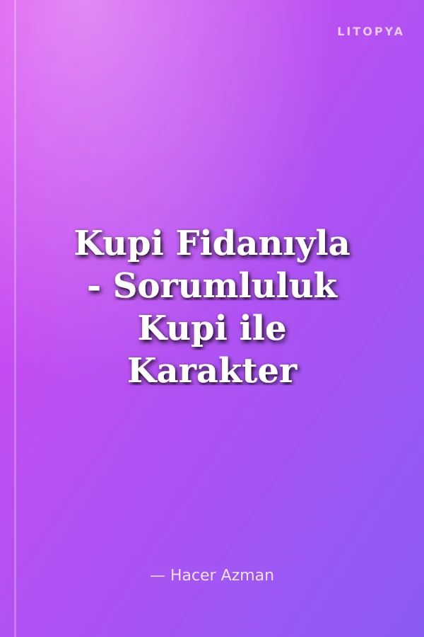 Kupi Fidanıyla - Sorumluluk Kupi ile Karakter Eğitimi