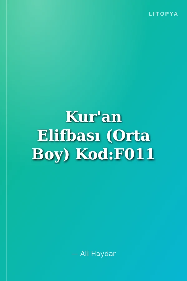 Kur'an Elifbası (Orta Boy) Kod:F011