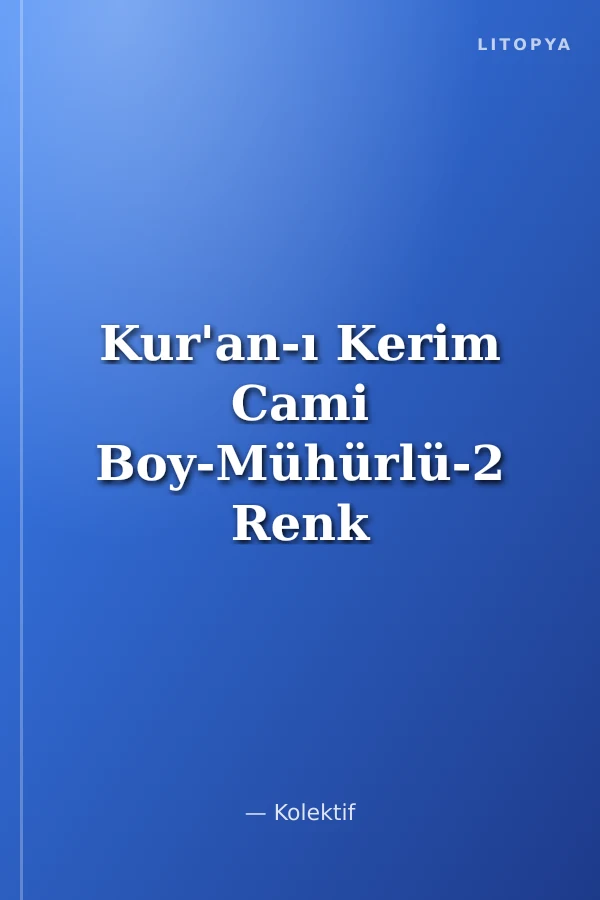 Kur'an-ı Kerim Cami Boy-Mühürlü-2 Renk Kabe Kutulu