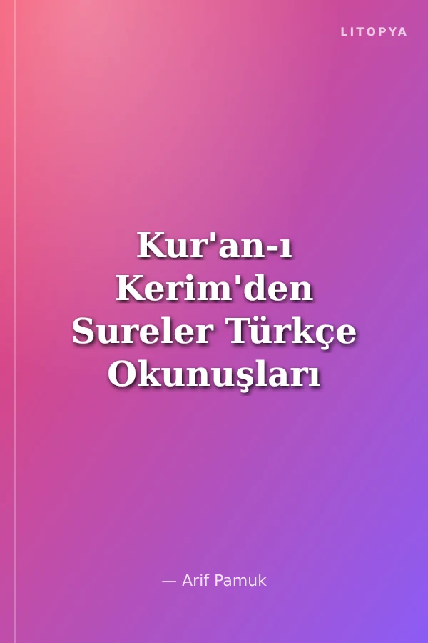 Kur'an-ı Kerim'den Sureler Türkçe Okunuşları ve Mealleri (yas-031)