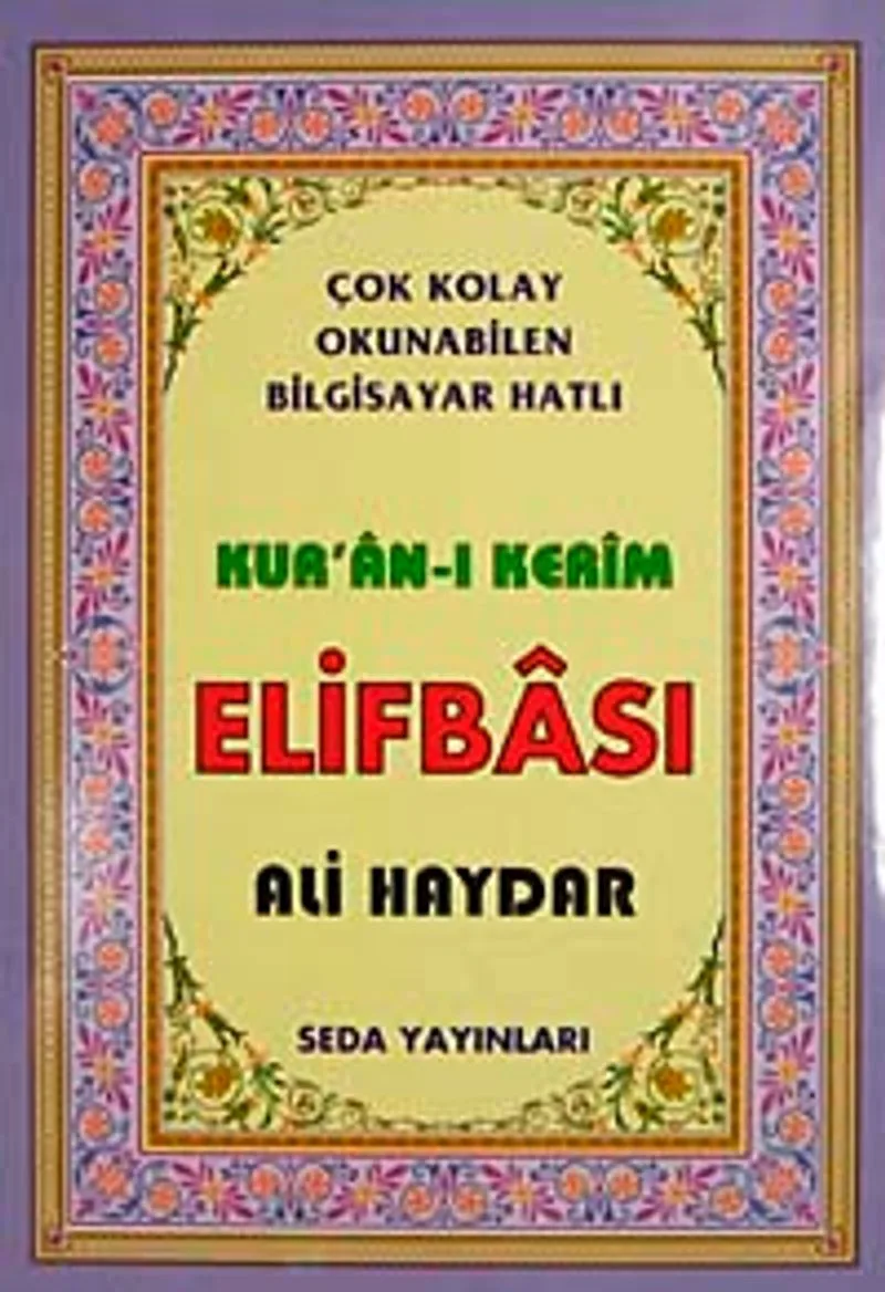 Kur'an-ı Kerim Elifbası Çok Kolay Okunabilen Bilgisayar Hatlı (Kod:100)