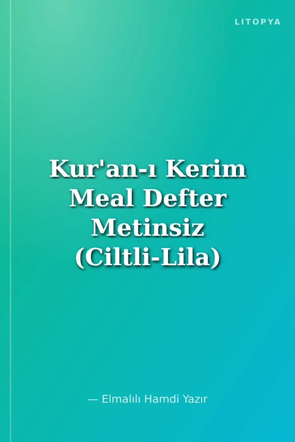 Kur'an-ı Kerim Meal Defter Metinsiz (Ciltli-Lila)