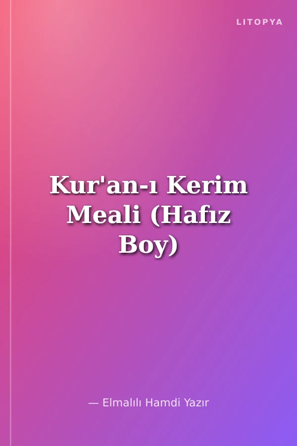 Kur'an-ı Kerim Meali (Hafız Boy)