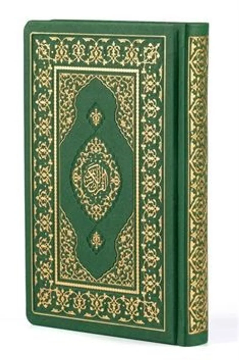 Kur'an-ı Kerim Mühürlü, Küçük Boy Yaldızlı Termo Cilt (Yeşil Renk-1453)