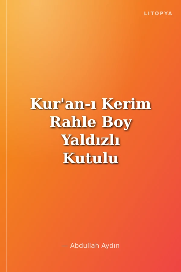 Kur'an-ı Kerim Rahle Boy Yaldızlı Kutulu (Şamua 2 Renkli) / Üçlü Kur'an-ı Kerim Mealleri
