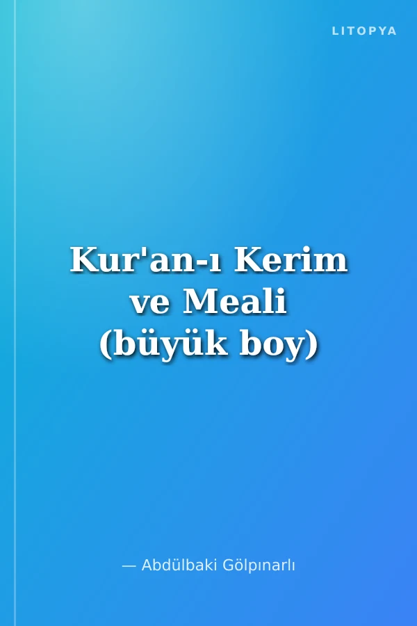 Kur'an-ı Kerim ve Meali (büyük boy)