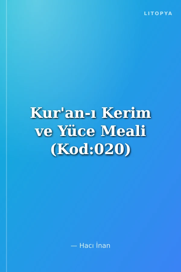 Kur'an-ı Kerim ve Yüce Meali (Kod:020)