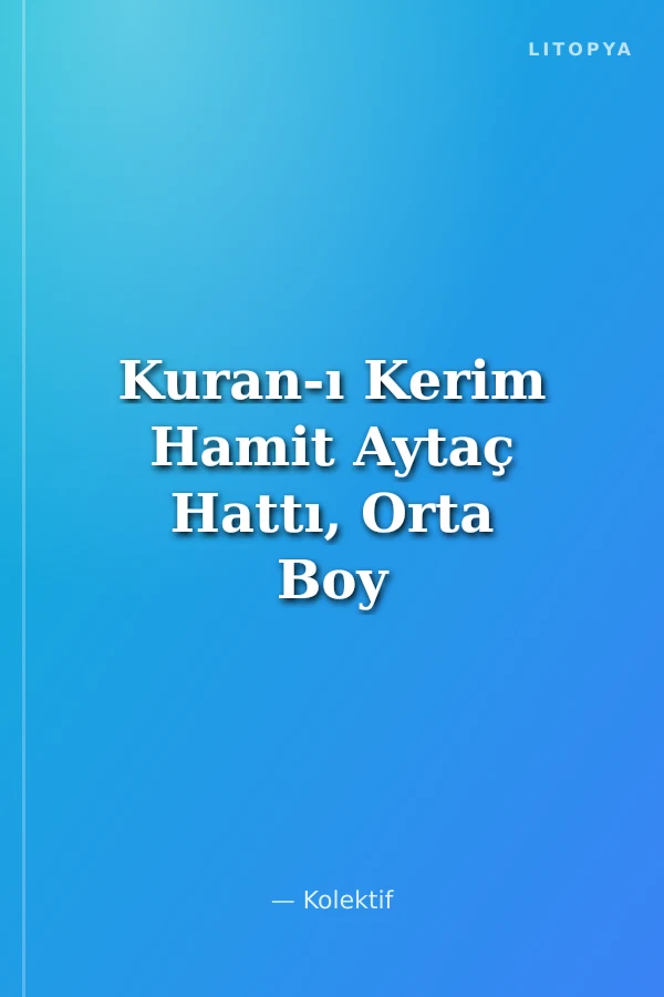 Kuran-ı Kerim Hamit Aytaç Hattı, Orta Boy Deri Cilt Kutulu (Kod:1363)