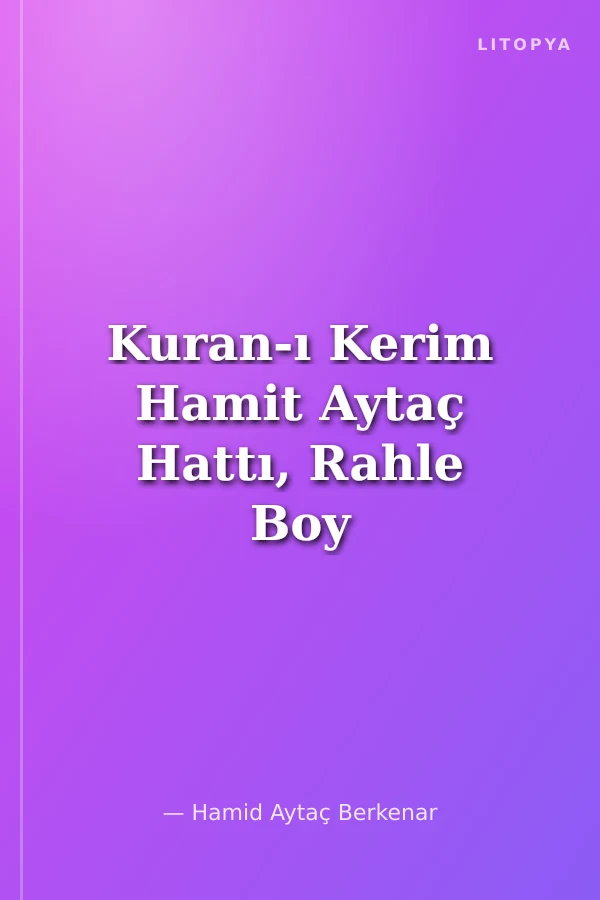 Kuran-ı Kerim Hamit Aytaç Hattı, Rahle Boy Deri Cilt Kutulu (Kod:1263)