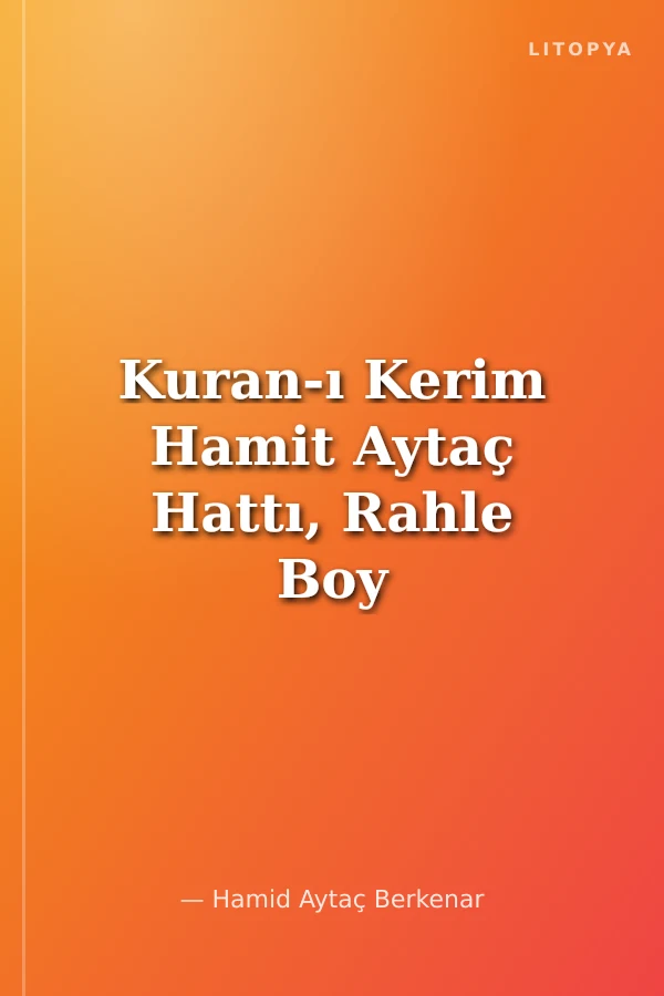 Kuran-ı Kerim Hamit Aytaç Hattı, Rahle Boy Hakiki Deri Cilt Kutulu (Kahve:1262)