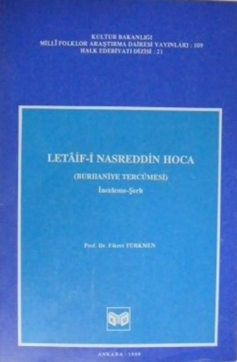 Letaif-i Nasreddin Hoca (Burhaniye Tercümesi) &ndash; İnceleme ve Şerh / 9-E-15