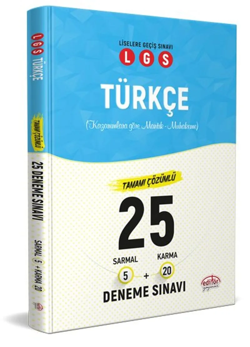 LGS Türkçe (5 Sarmal + 20 Karma) 25 Deneme Sınavı