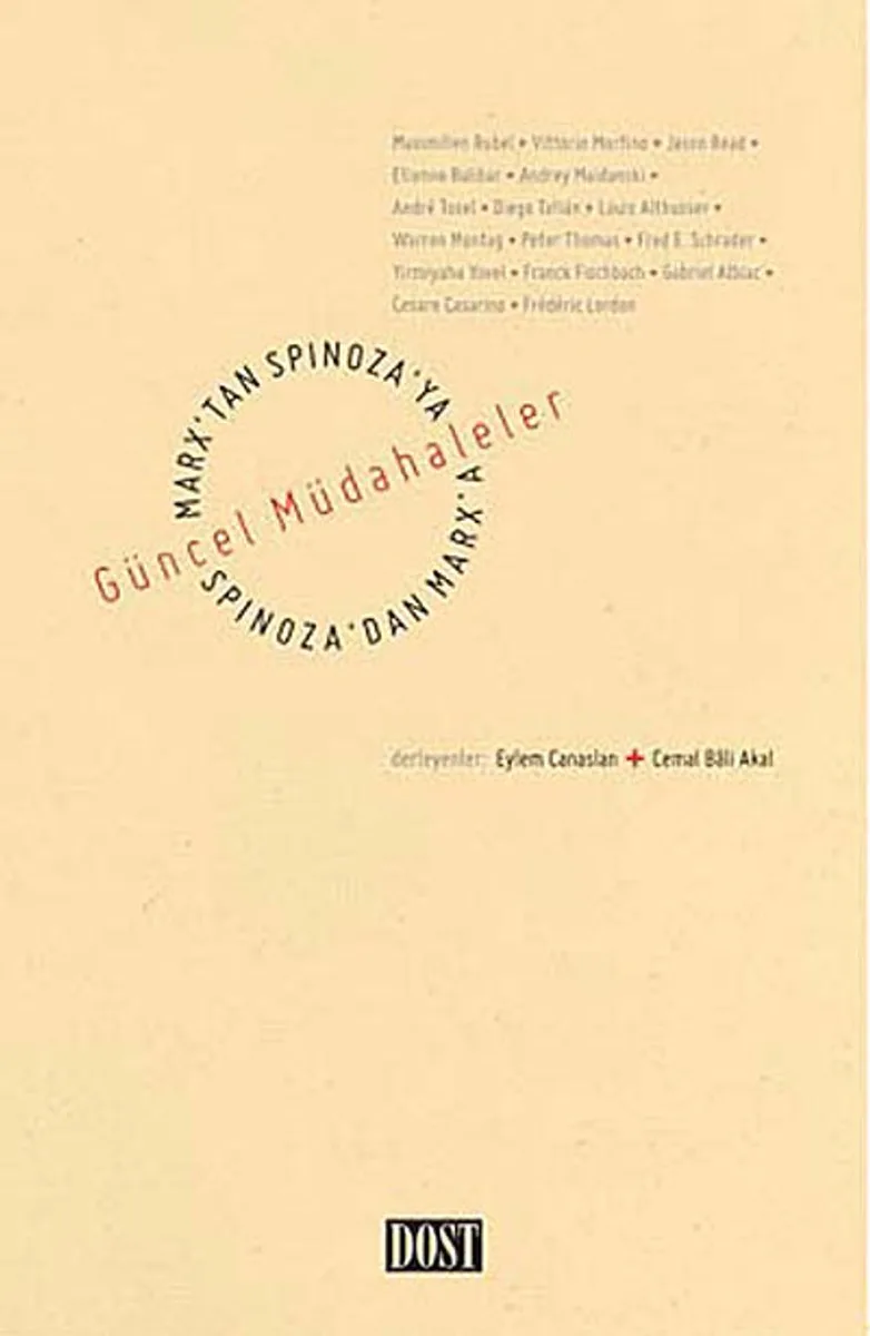 Marx'tan Spinoza'ya, Spinoza'dan Marx'a: Güncel Müdahaleler