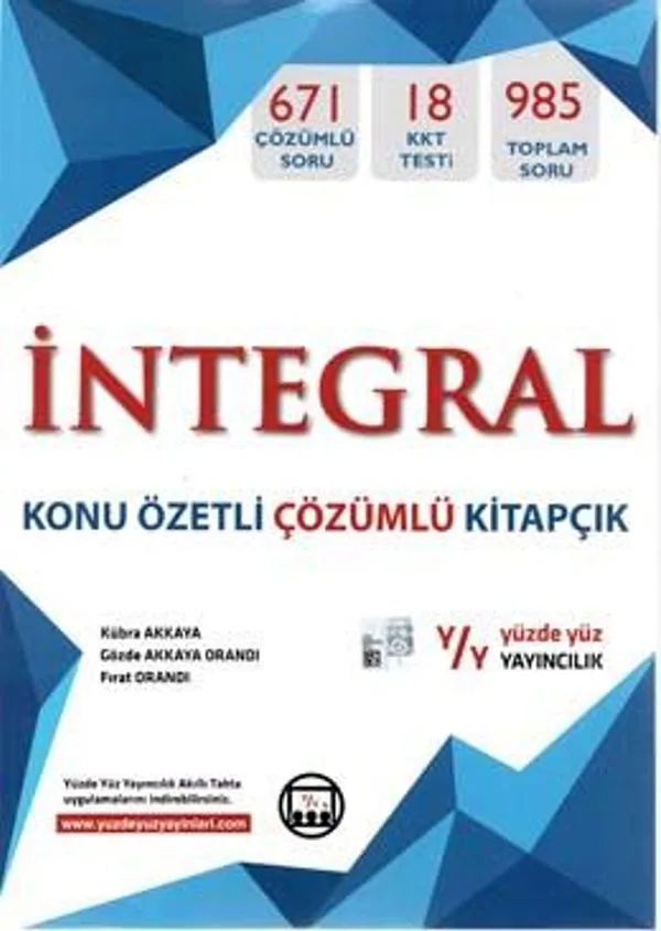 Matematik İntegral Konu Özetli Çözümlü Kitapçık