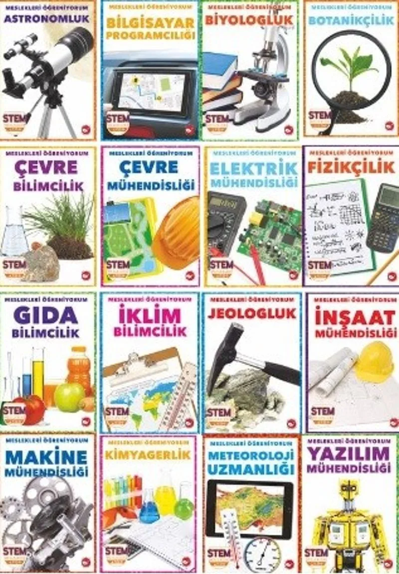 Meslekleri Öğreniyorum Set (16 Kitap)