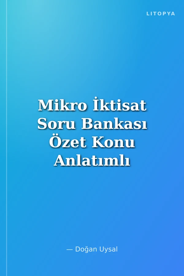 Mikro İktisat Soru Bankası Özet Konu Anlatımlı