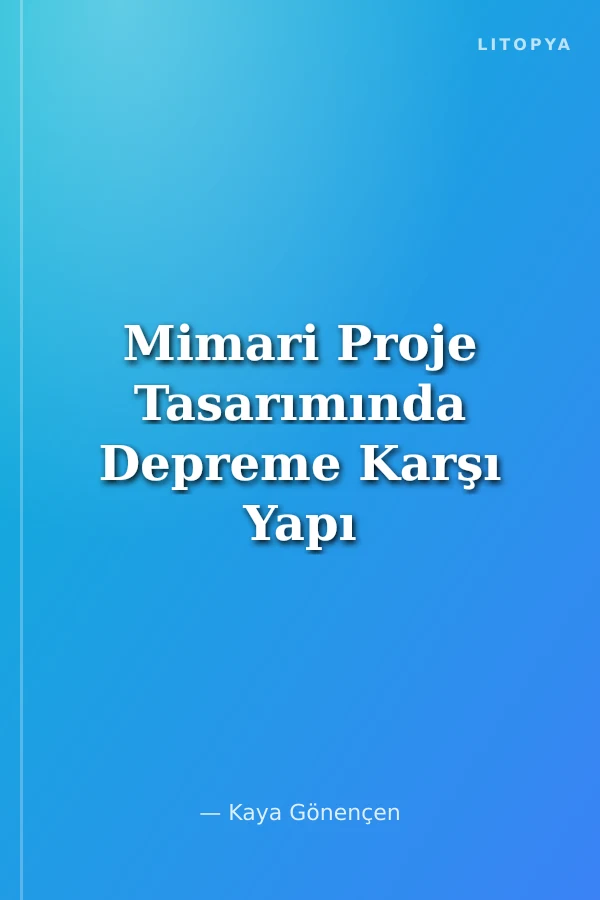 Mimari Proje Tasarımında Depreme Karşı Yapı Davranışının Düzenlenmesi