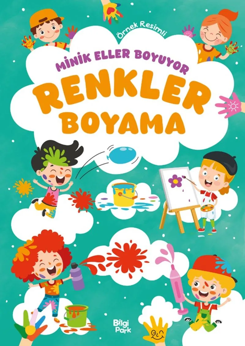 Minik Eller Boyuyor – Renkler Boyama Kitabı (Örnek Resimli)
