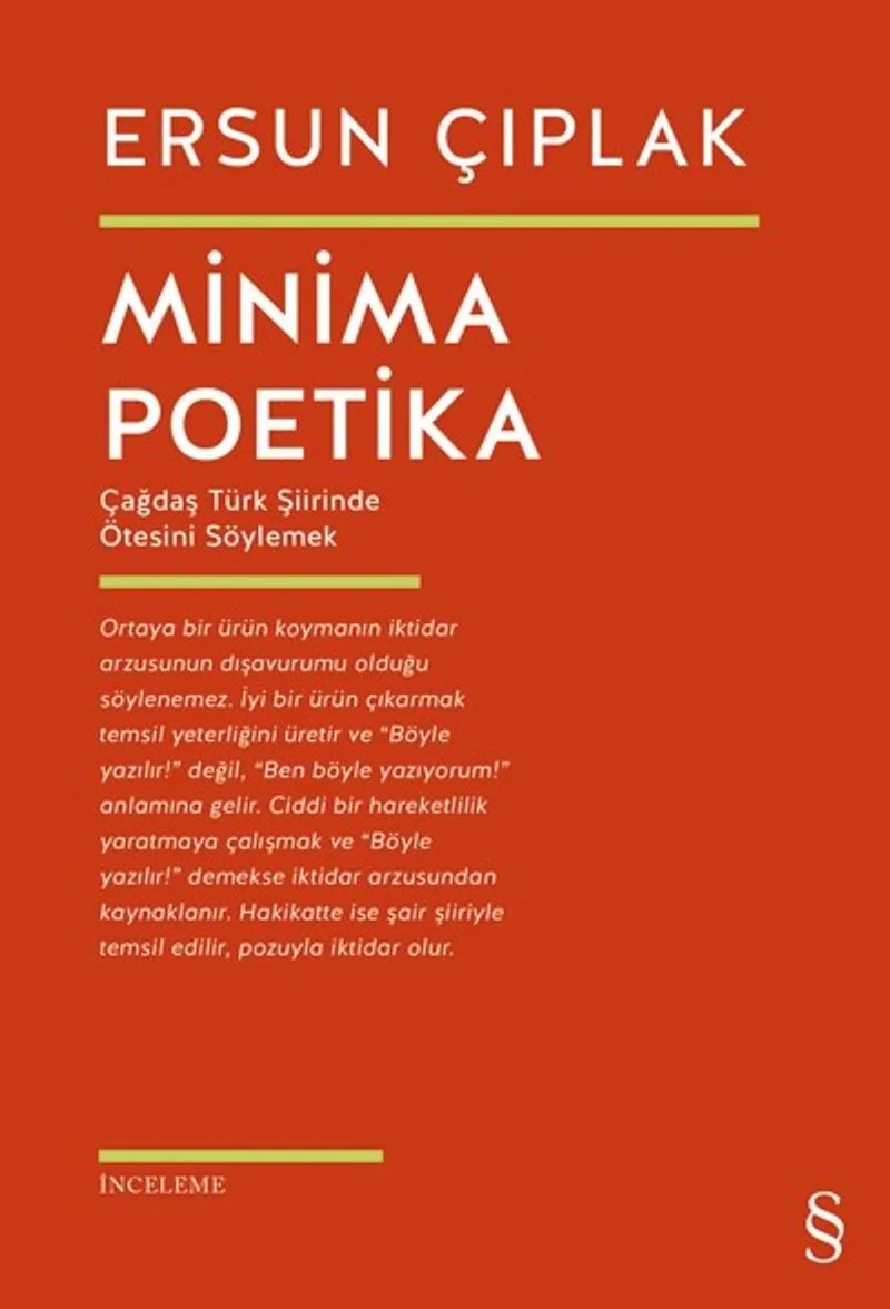Minima Poetika Çağdaş Türk Şiirinde Ötesini Söylemek