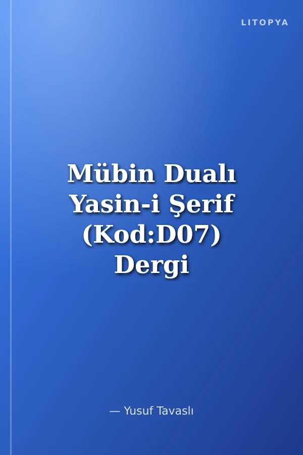 Mübin Dualı Yasin-i Şerif (Kod:D07) Dergi Boy-Fihristli