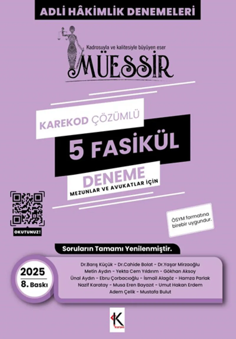 Müessir Adli Hakimlik Denemeleri- 2025 Karekod Cözümlü