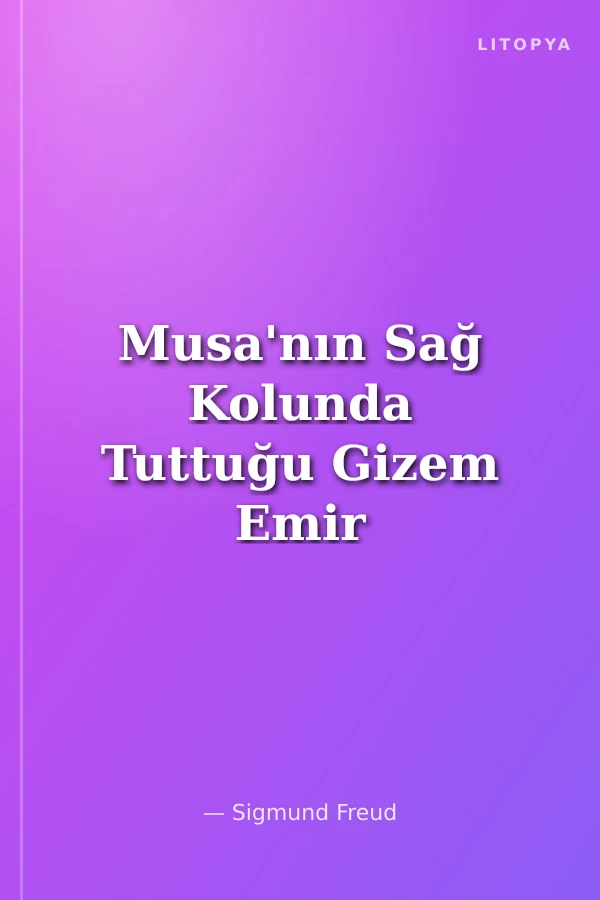 Musa'nın Sağ Kolunda Tuttuğu Gizem Emir Tabletleri