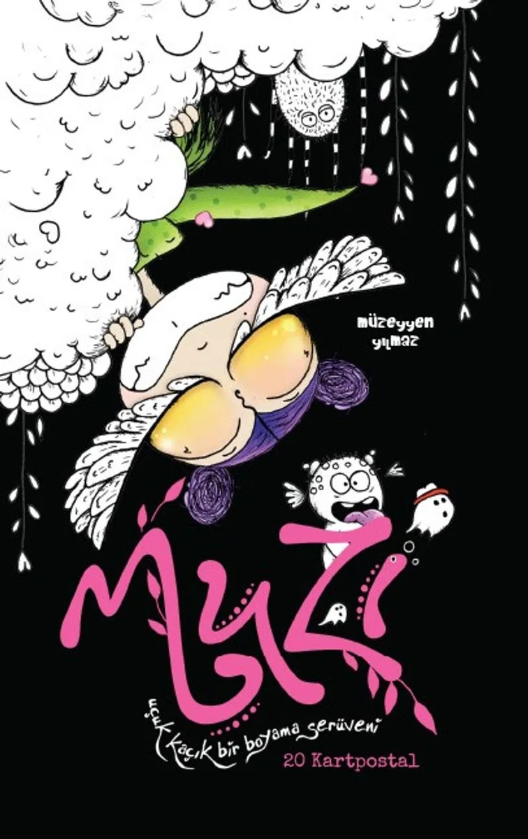 Muzi Kartpostal Boyama Kitabı (20 Kartpostal) Uçuk Kaçık Bir Boyama Serüveni