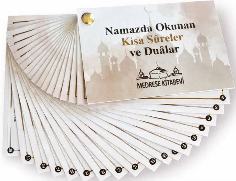 Namazda Okunan Kısa Sûreler ve Dûalar (Kartela)