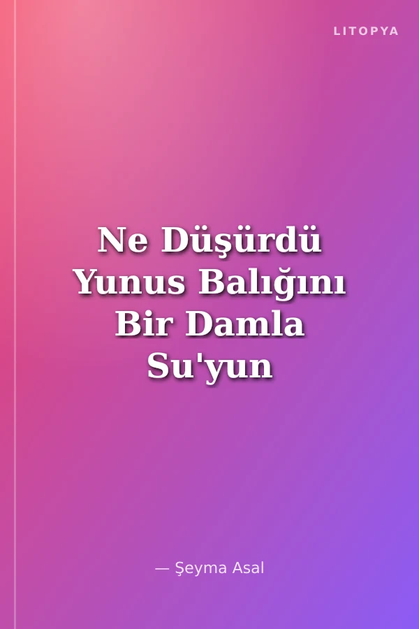 Ne Düşürdü Yunus Balığını Bir Damla Su'yun Peşine?