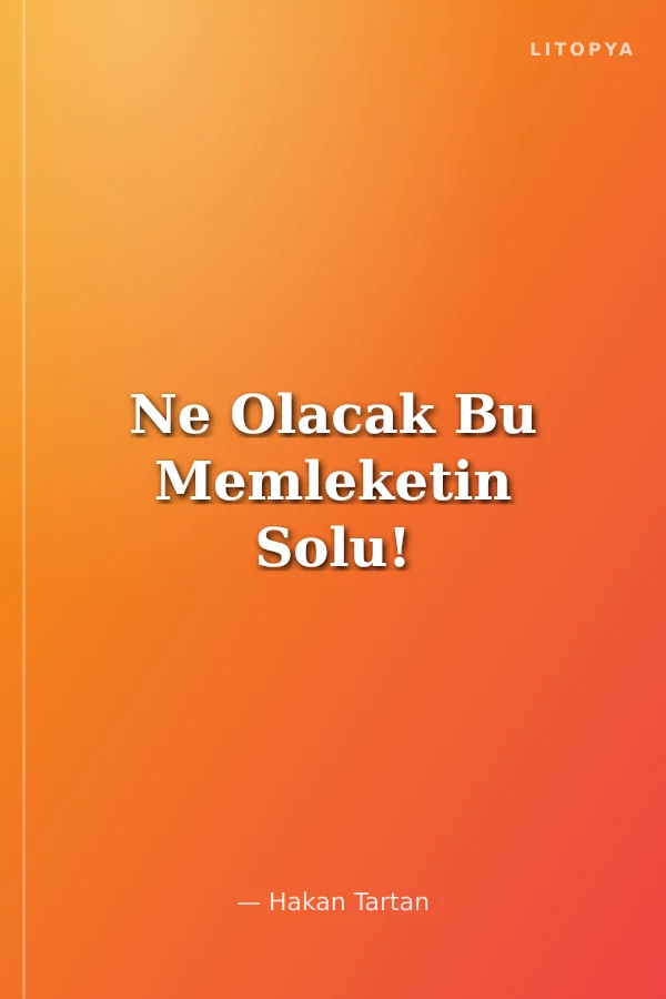 Ne Olacak Bu Memleketin Solu!