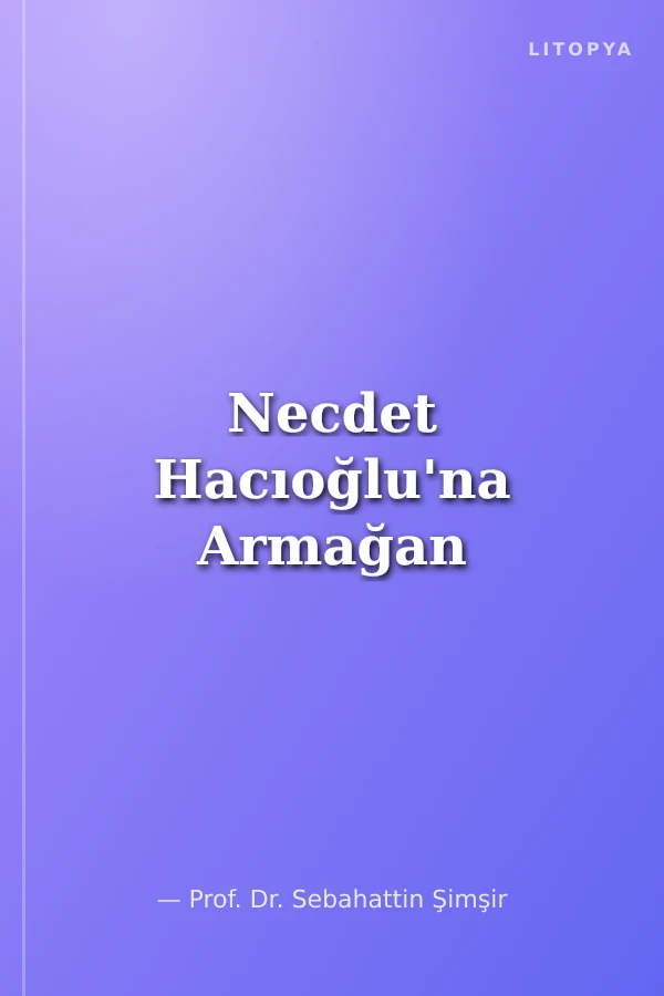 Necdet Hacıoğlu'na Armağan