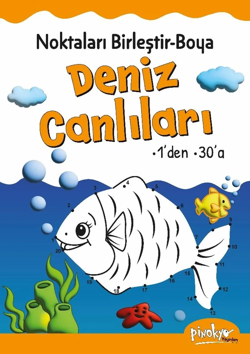 Noktaları Birleştir-Boya Deniz Canlıları-1'den 30'a