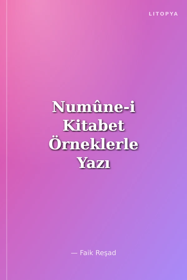 Numûne-i Kitabet Örneklerle Yazı Yazma Uğraşısı
