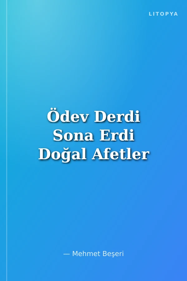 Ödev Derdi Sona Erdi Doğal Afetler