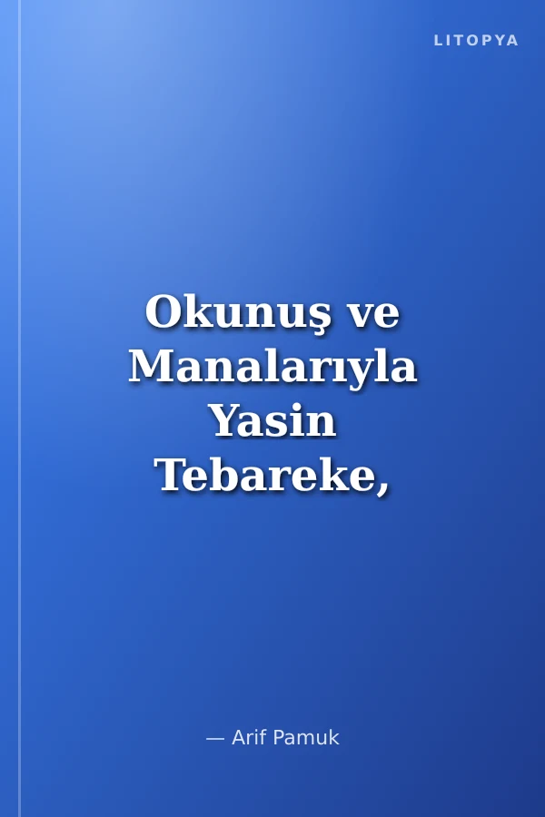 Okunuş ve Manalarıyla Yasin Tebareke, Amme, Vakia, Cuma, Duhan, Kıyame ve Namaz Sureleri (Yas-090/P14) Cep Boy