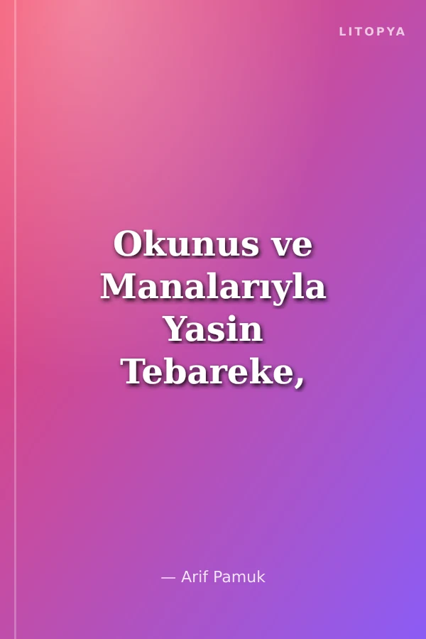 Okunus ve Manalarıyla Yasin Tebareke, Amme, Vakıya, Cuma, Duhan, Kıyame ve Namaz Sureleri / Bilgisayar Hatlı (Yas-089/P33