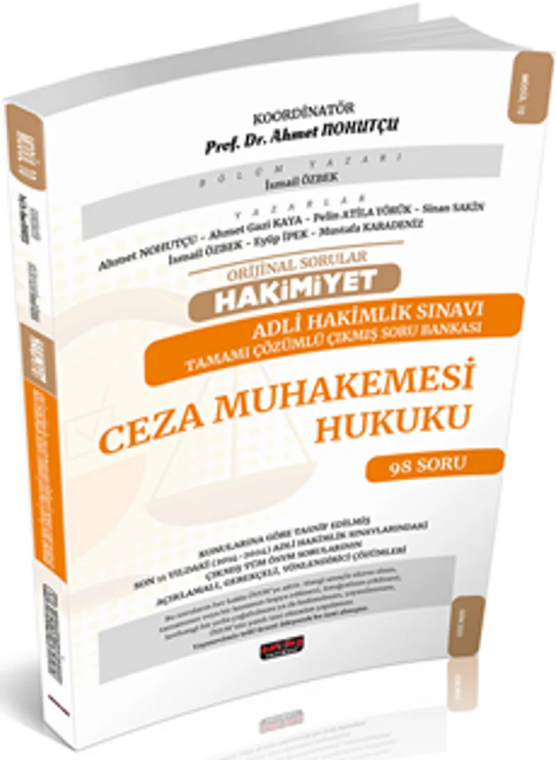 Orijinal Sorular Hakimiyet Adli Hakimlik Sınavı Ceza Muhakemesi Hukuku Çıkmış Soru Bankası