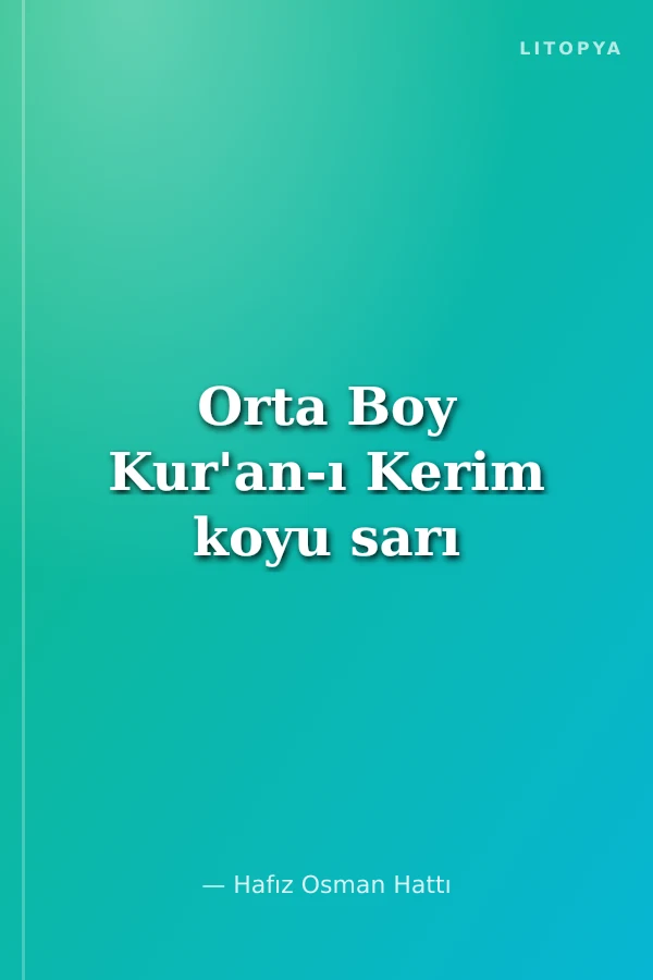 Orta Boy Kur'an-ı Kerim koyu sarı