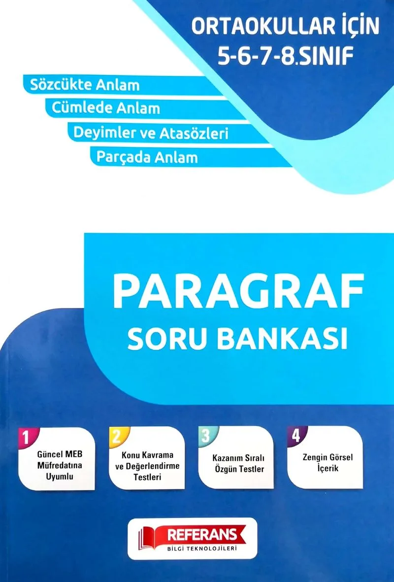 Ortaokullar İçin Paragraf Soru Bankası (5-6-7-8.Sınıf)