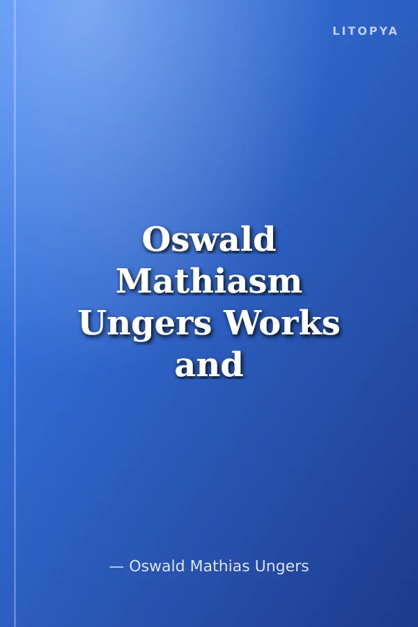 Oswald Mathiasm Ungers Works and Projects 1991-1998