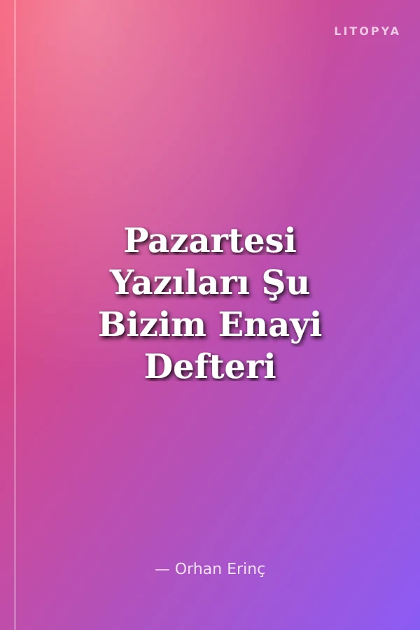 Pazartesi Yazıları Şu Bizim Enayi Defteri