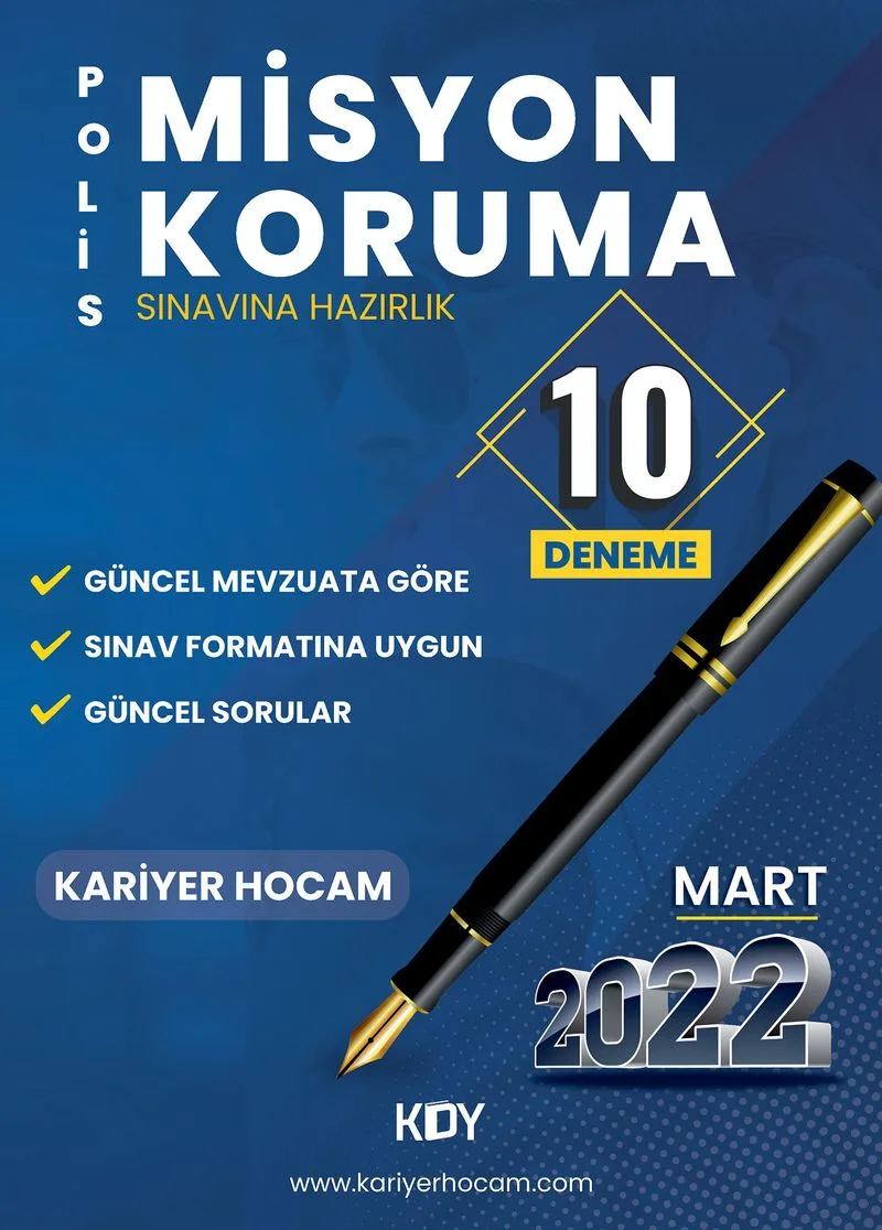 Polis Misyon Koruma Sınavına Hazırlık 10'lu Deneme