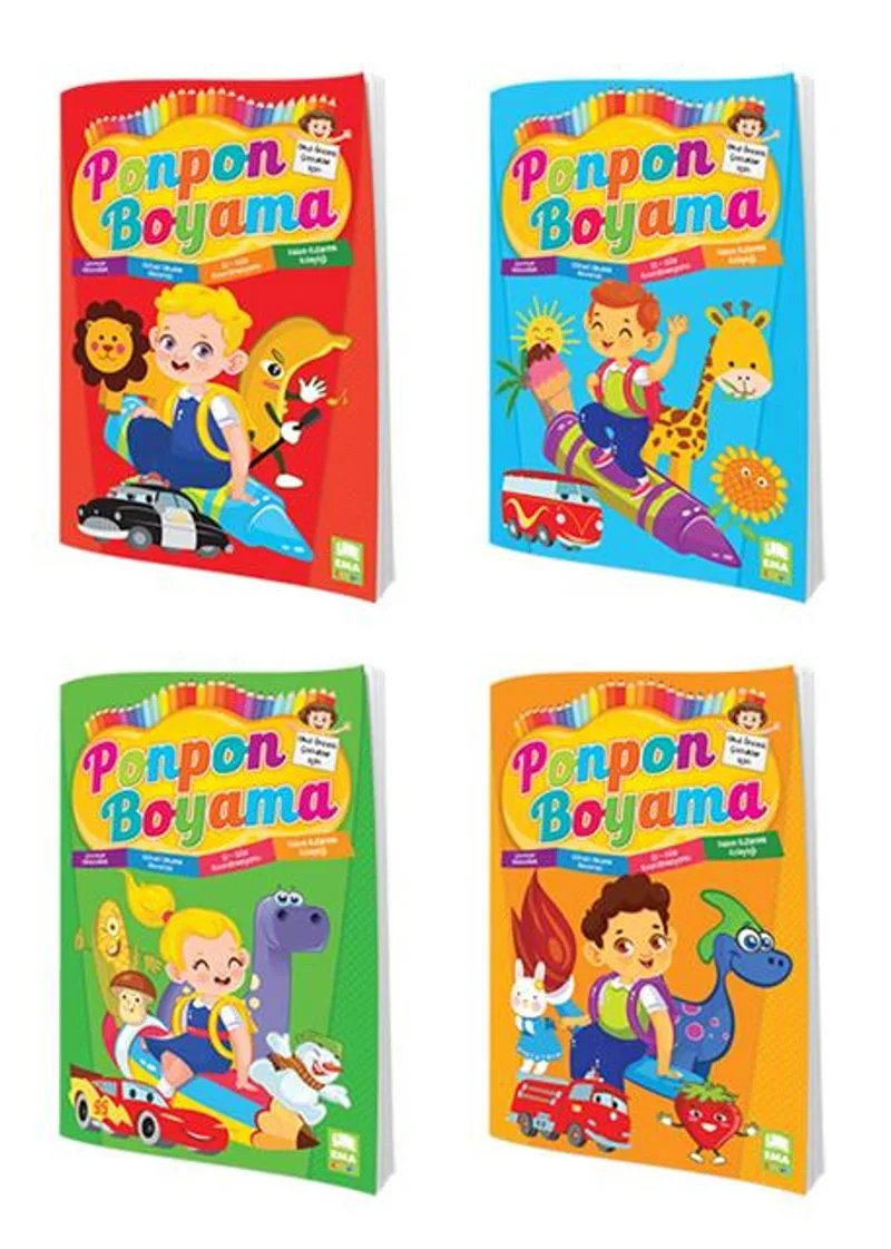 Ponpon Boyama Seti (4 Kitap)