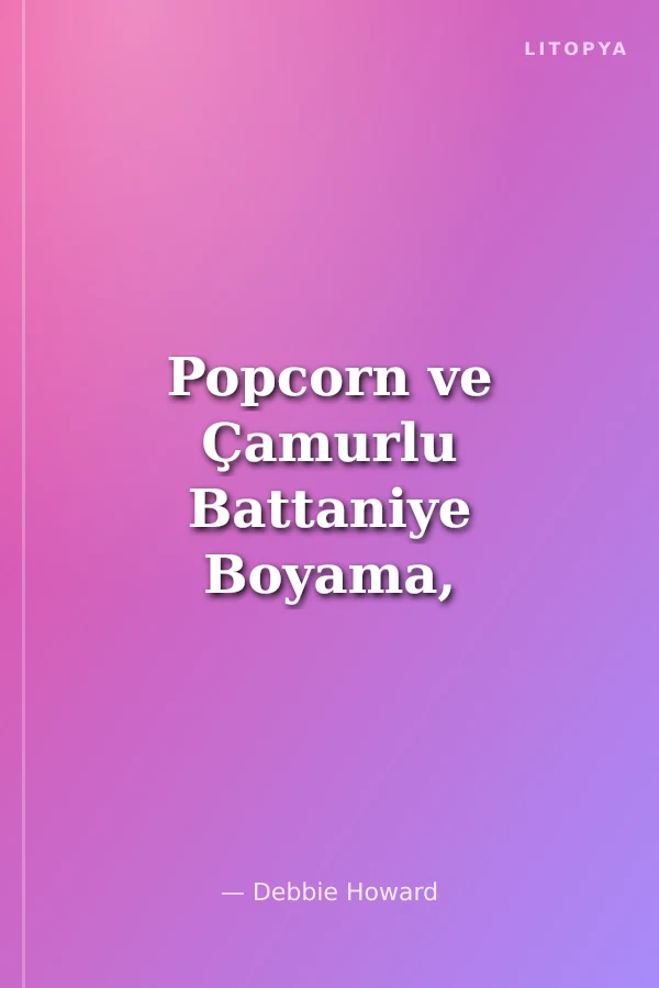 Popcorn ve Çamurlu Battaniye Boyama, Aktivite ve Hikaye Kitabı