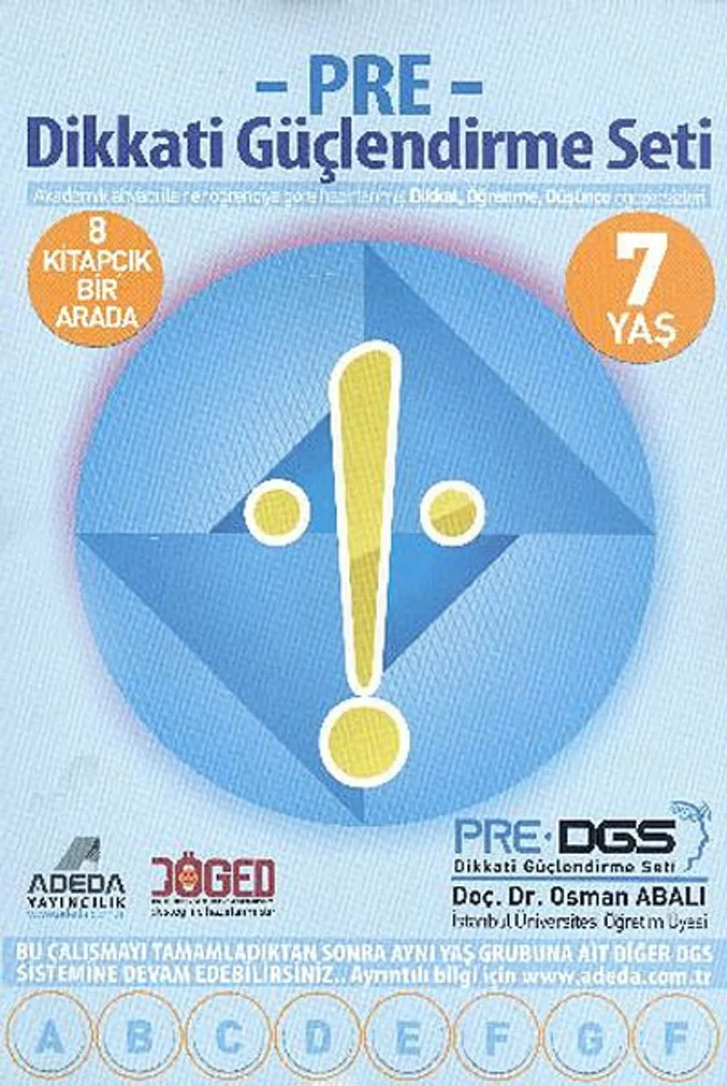 Pre-Dikkati Güçlendirme Seti (7 Yaş-8 Kitapçık Bir Arada)