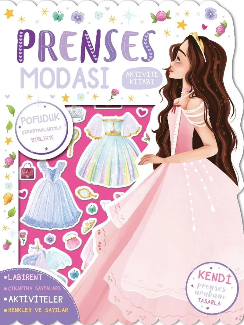 Prenses Modası Çıkartmalı Aktivite Kitabı