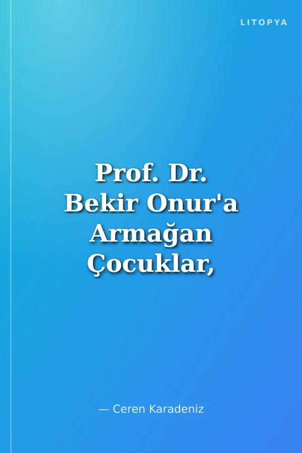 Prof. Dr. Bekir Onur'a Armağan Çocuklar, Gençler ve Müze Eğitimi