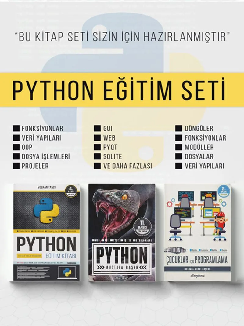 Python Eğitim Seti (3 Kitap)